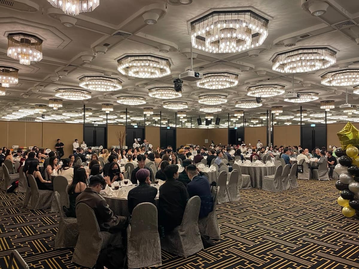 Grand ballroom banquet setup